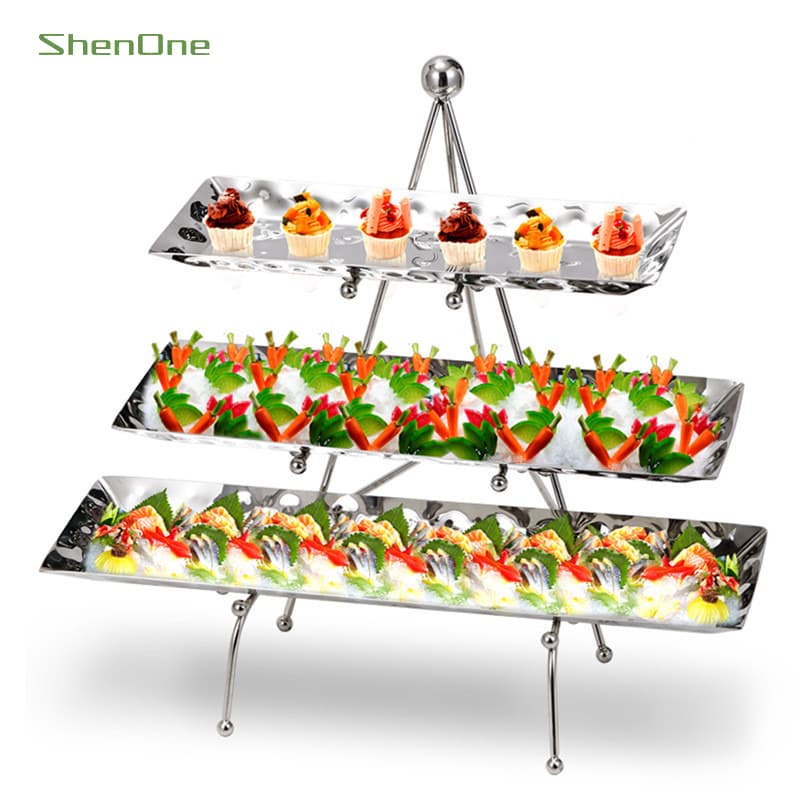 Décoration de buffet en acier inoxydable SNZT-019