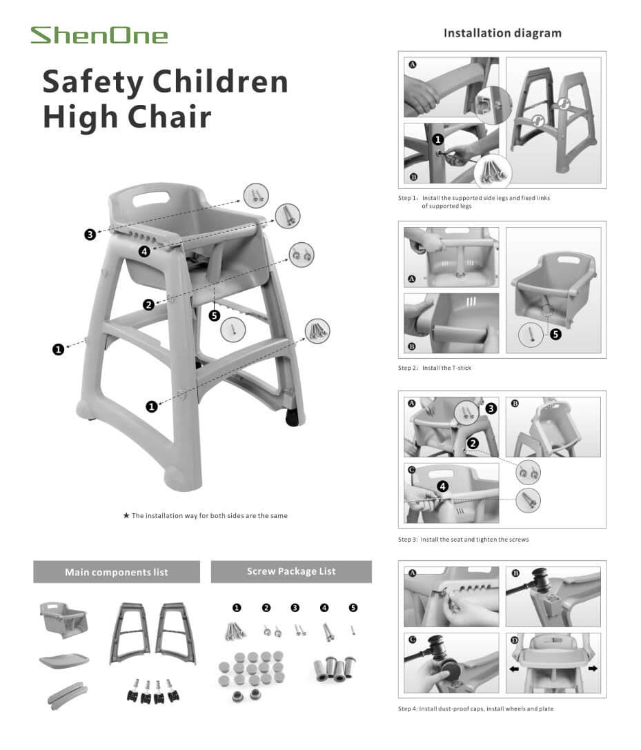Hotel Plastic High Chair SNBB-0030