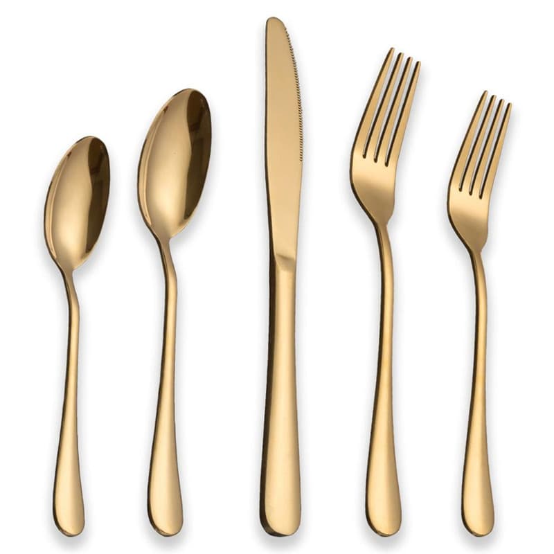 304 Stainless Steel Black and Gold Cutlery SNBXG-001