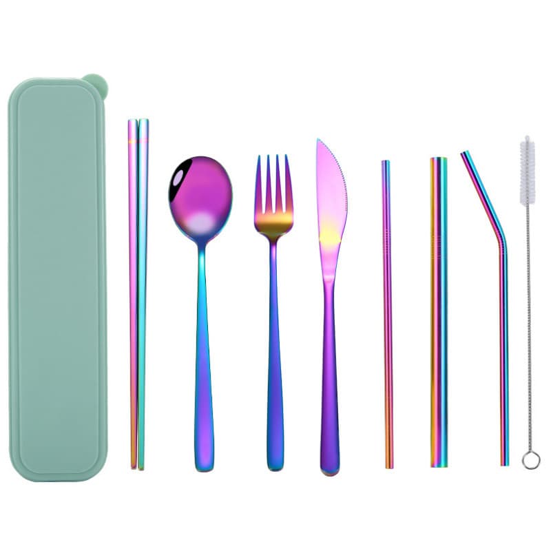 304 Stainless Steel Black and Gold Cutlery SNBXG-001