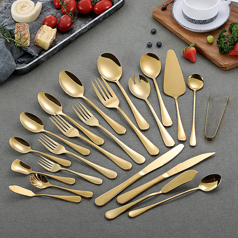 304 Stainless Steel Black and Gold Cutlery SNBXG-001