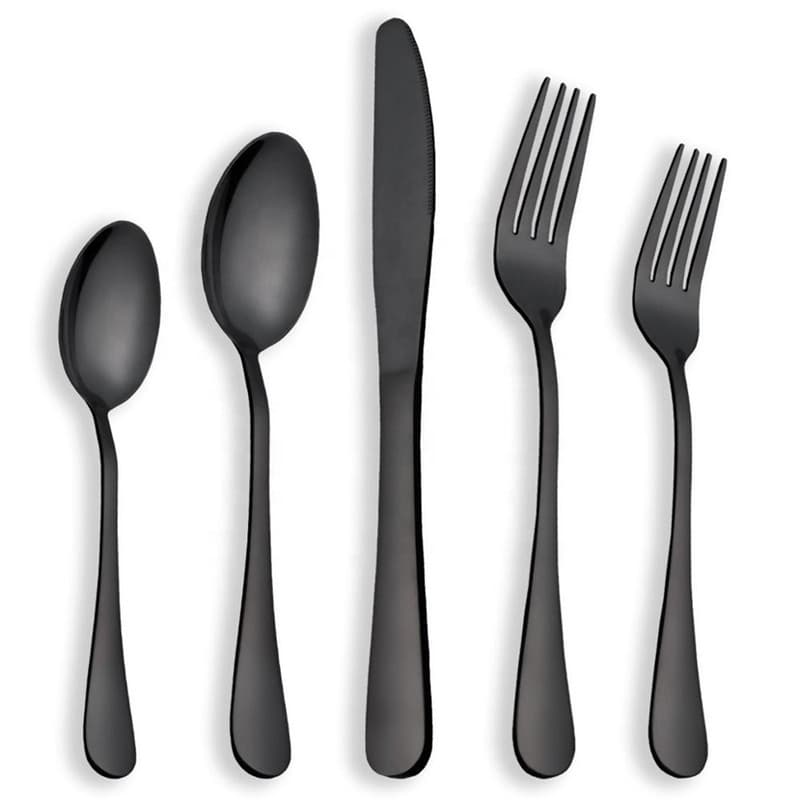 304 Stainless Steel Black and Gold Cutlery SNBXG-001